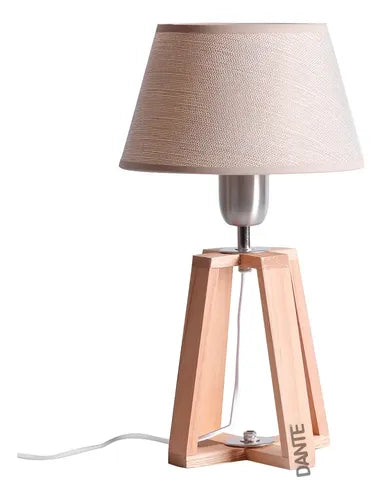 Velador Lampara Mesa Nórdico Madera Para