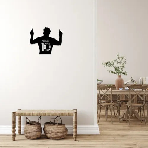 Cuadro Calado Lionel Messi Laser Madera Mdf Futbol