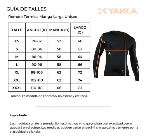 Remera Térmica Yakka Manga Larga Unisex Negro Talle XXL · 17022 · foto 03