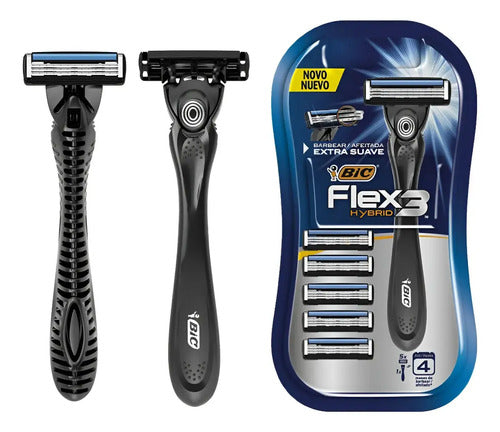 Máquina de Afeitar BIC Flex 3 Hybrid con 5 Repuestos · 17515 · foto 01