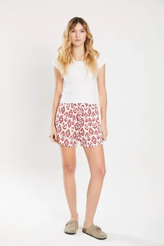 Short Tiro Alto Poplin Rayón Verano Koxis Mujer Cinnamon L