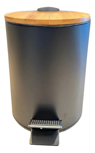 Tacho Cesto Recipiente Residuos Tapa Bambu Nona Minda 3 Lt