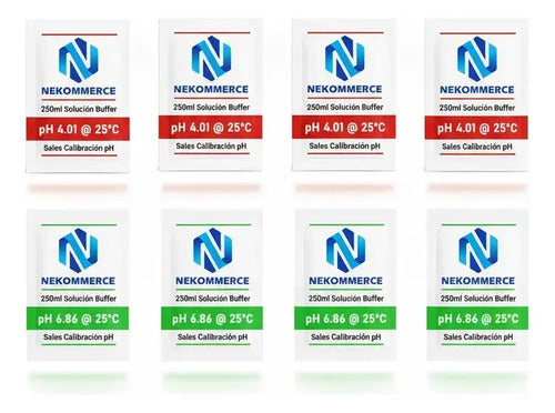 Combo Buffer Calibrar Phmetro 8 Sobres Ph 4.01 & 6.86 (4c/u)