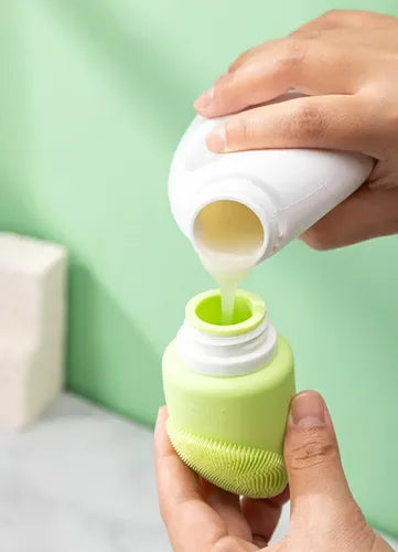 Botella de Silicona Recargable para Shampoo y Cremas de Viaje 60ml Verde · 17440 · foto 02