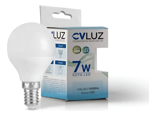 Gota Led Mini Foco 220v 7w Lampara Fantasia Rosca Mignon E14