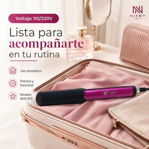 Plancha de Pelo Exxtra Tech NHS-870 de Cerámica Violeta · 17109 · foto 06
