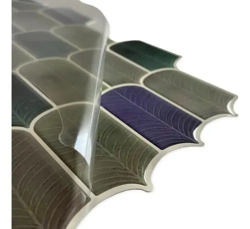 Panel 3d Autoadhesivo Arcos 30x30 Vinilo Pared X5 Violeta Arcos Morados/verdes · 15791 · foto 04