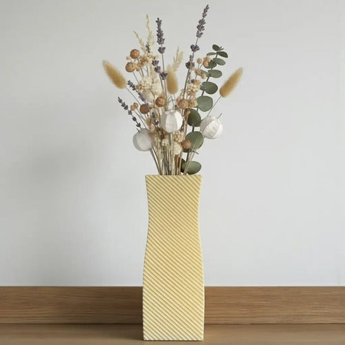 Florero Jarron  Nórdico Espiral Moderno Spyral | Deco Crema Crema