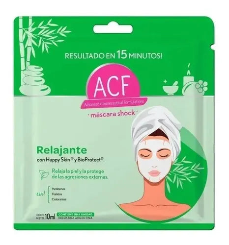 Acf Mascara Facial Relajante X 10 Ml Todo Tipo De Piel