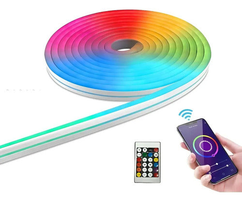 Tira Led Neon Rgb 5m Inteligente Bluetooth App Control Remot