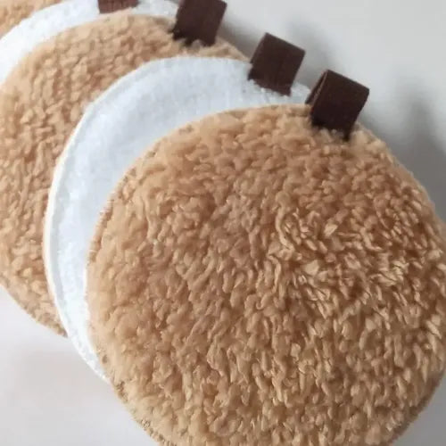 Discos Desmaquillantes de Microfibra Lavables x2 Blanco y Marrón · 17774 · foto 07