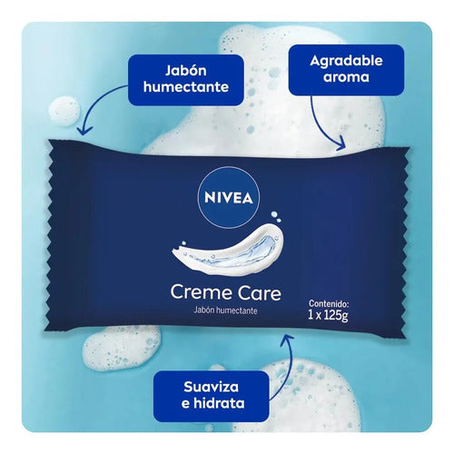 Nivea Jabón De Tocador Humectante Crema Care 125g Dove