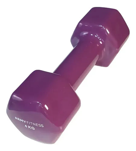 Mancuerna Hexagonal de Vinilo 4kg Army Fitness Violeta · 16734 · foto 01