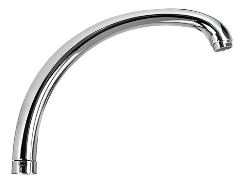 Canilla Cisne Planeta Grifos Acero Inoxidable Aireador Mesada Plateado Brillante