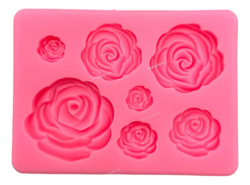Molde Silicona Rosas Frenzy Deco 7r Aleatorio