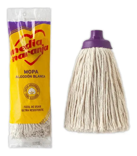 Mopa De Algodón Blanca Media Naranja Color Blanco · 15752 · foto 01