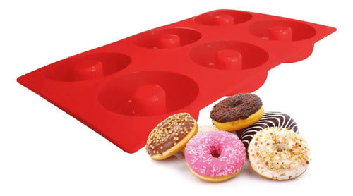 Molde De Silicona X 6 Donas Donuts Goma
