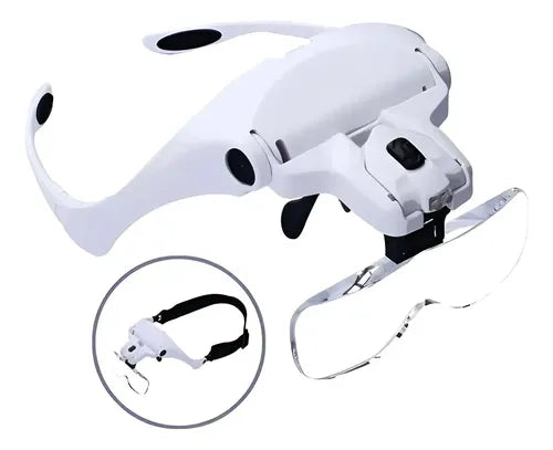 Vincha Lupa Luz Led Ajustable Multiuso 5 Lentes Manos Libres · 7402 · foto 01