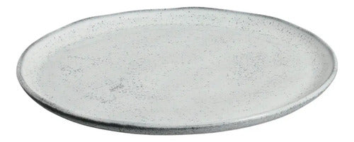 Platos Playos X6 Cerámica Gres Blanco Grisáceo | 27,5cm Echo