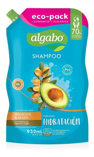 Repuesto Ecopack Shampoo Hidratación 930ml Algabo