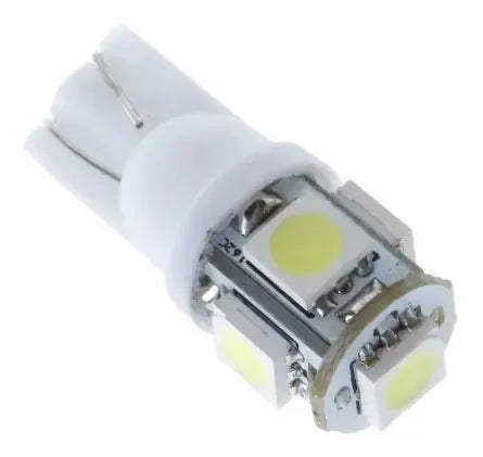 Lampara Led T10 (x2) Par W5w 5 Smd Luz De Posicion 6000k 12v