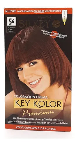 Silkey Key Kolor Premium Kit Color Masaromas Tono 5.6 Castaño Claro Rojizo · 17339 · foto 02