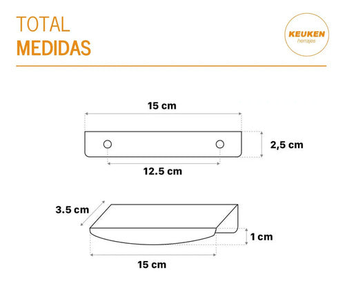 Tirador Curva Acero Dorado Radem 15cm Para Cajones Y Muebles Liso