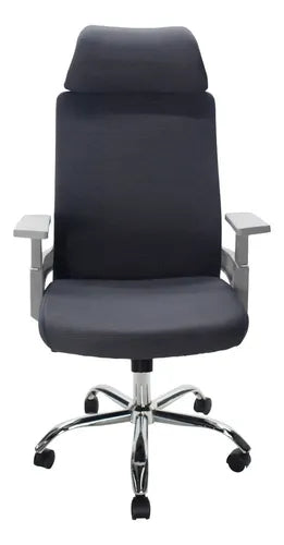Silla Oficina Alta Escritorio Ejecutiva Gris Zhome Cabezal Material Del Tapizado Mesh