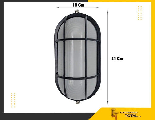 Tortuga Luz Para Parrilla Asador Aluminio Apto Intemperie Negro/blanco Cálido