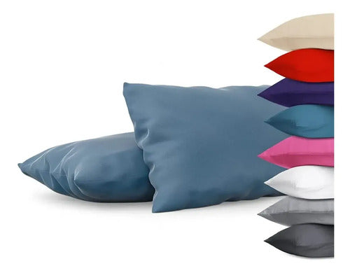 Pack X 2 Fundas Almohada Blanco París Microfibra 50x80cm Nar