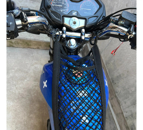 Malla Cubre Tanque Red Elástica Para Moto Accesorios Ganchos