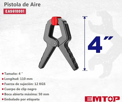 Prensa Sargento C 4 Pulgadas Emtop 50mm Ajuste Rápido
