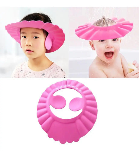 Gorro de Ducha Corona Protege Ojos Gadnic para Bebés y Niños Rosa · 16552 · foto 03