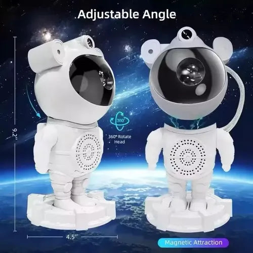 Velador Proyector Astronauta con Parlante Bluetooth Geotek Blanco y Negro · 15942 · foto 05
