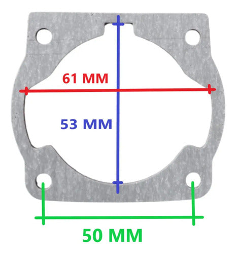 Kit Juntas Motor Desmalezadora China 43 A 55cc 3 Piezas