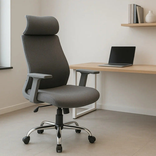 Silla Oficina Alta Escritorio Ejecutiva Gris Zhome Cabezal Material Del Tapizado Mesh