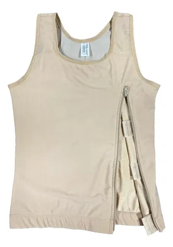 Faja Musculosa Camiseta Hombre Cierre Body Control 2202 Nude