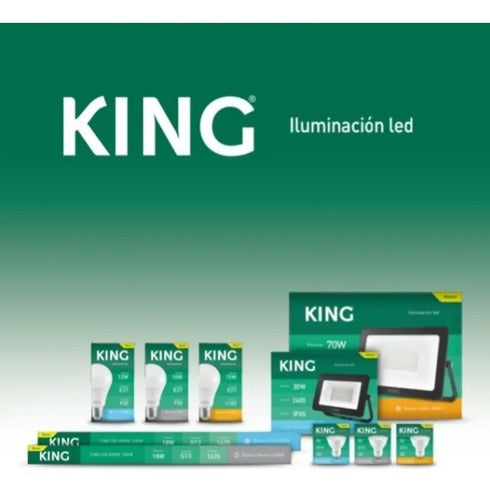 Lámpara Led King Kbl-60 60w E27 Blanco Frío Alta Potencia