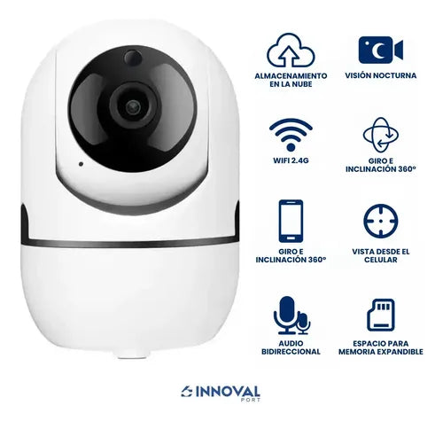 Camara De Seguridad Wifi Innovalport Motorizada Vision Noctu