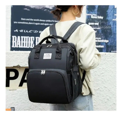 Mochila Maternal Convertible a Cuna Your Are My Sunshine Negra · 16586 · foto 04