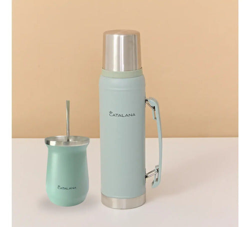 Kit Catalana Termo 1L con Mate Doble Acero Inoxidable 20 Horas Verde · 15992 · foto 03