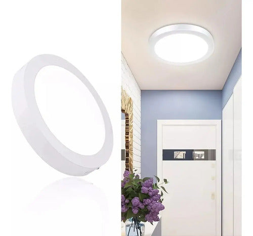 Plafon Panel Led De Techo 24w Superficial Lamparas De Techo Luz Levys Bazar Luz Neutra Blanco