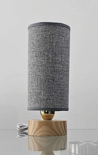 Kit x 2 Veladores Cilindro Minimalista Madera Natural y Gris Venecia · 15842 · foto 03