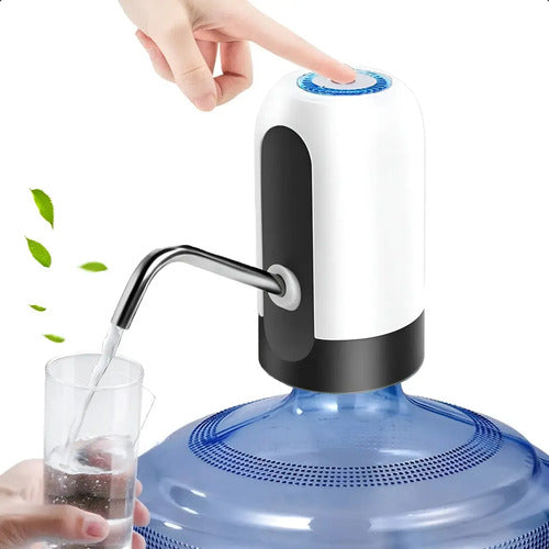 Dispenser de Agua Portátil Ideal Bomba de Bidones Usb Color Blanco · 18626 · foto 09