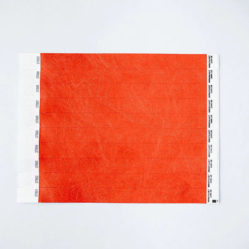 Pulseras Tyvek Open Ticket 100u Rojo