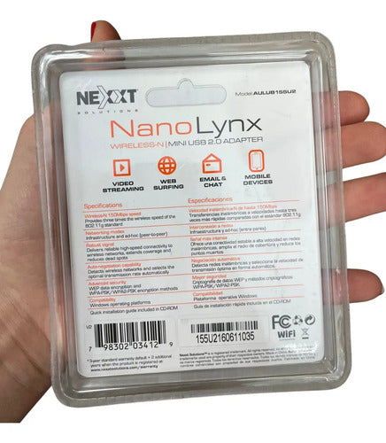 Adaptador Wi-fi Nexxt Wireless 150mbps Usb Nano