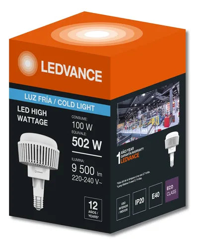 Lámpara Led 100w Alta Potencia E40 Ledvance Blanco Luz Fría