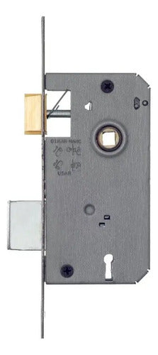 Cerradura Manual Kallay 503 Níquel Frente Recto Puerta Interior