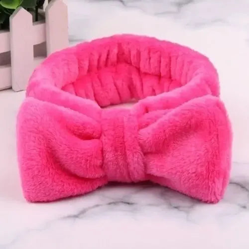 Vincha Moño Skincare Makeup Fucsia