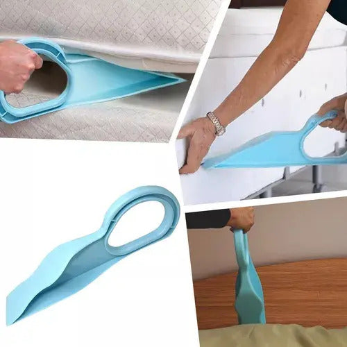 Elevador De Colchón King Azul Tela Pp Para Hacer Cama Y Leva Azul Pp King